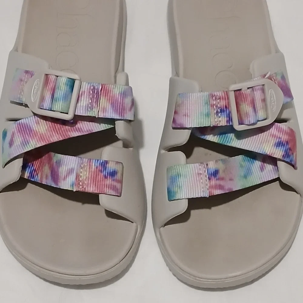 Chacos Kids‎ Size K2 Slides Tie Dye Adjustable Straps Sandal Beach Pool Comfort